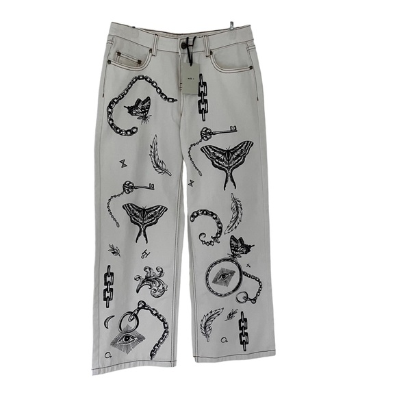 NWT Milk it Jean Wide Leg Size 28  (W 31 L 31) - Picture 2 of 13